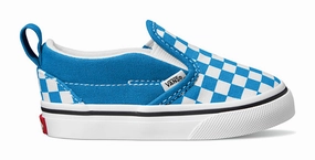 Vans Toddler Classic Slip-On V Brilliant Blue White Clean Flexible Fit