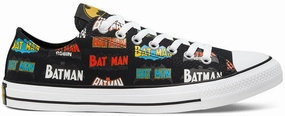 Hill Tough Dinner Look Converse Chuck Taylor All Star Batman Text Low Top Black/Multi