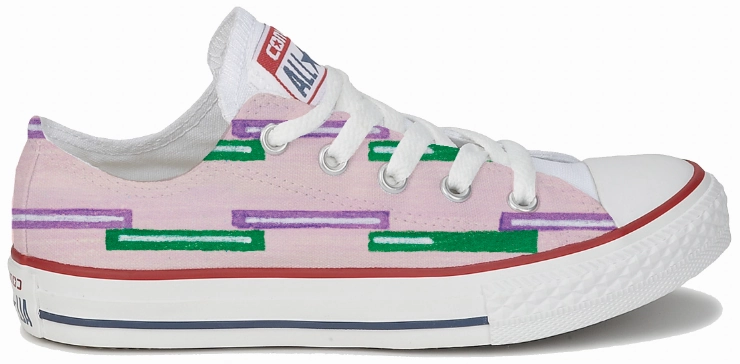 Elegant Mood Fast Track Baggins Original Low Top Pink Stripe