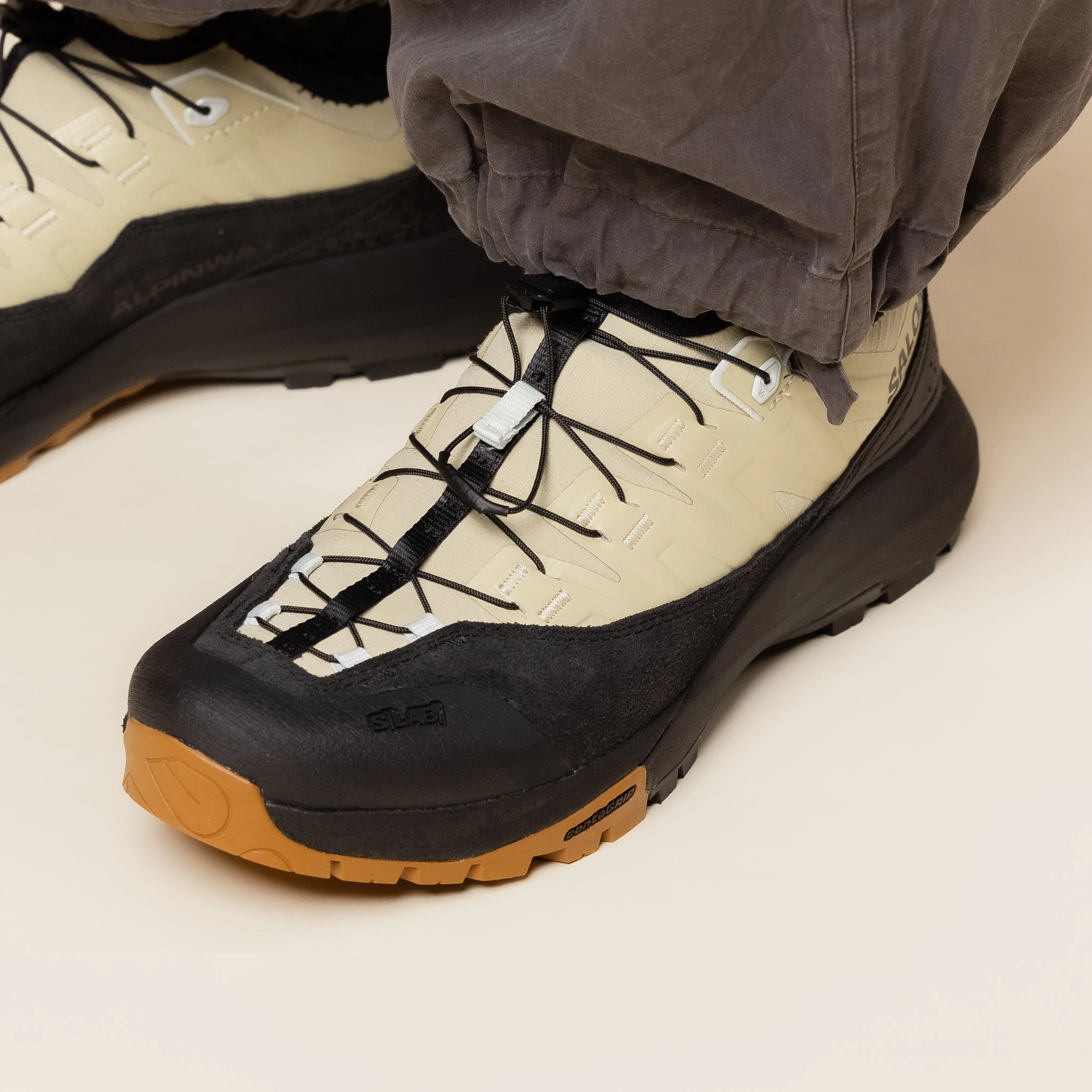 Durable Hiking Fit quick dry Salomon Advanced - Alpinway Advanced - Pale Olive Green / Black / Ice Flow