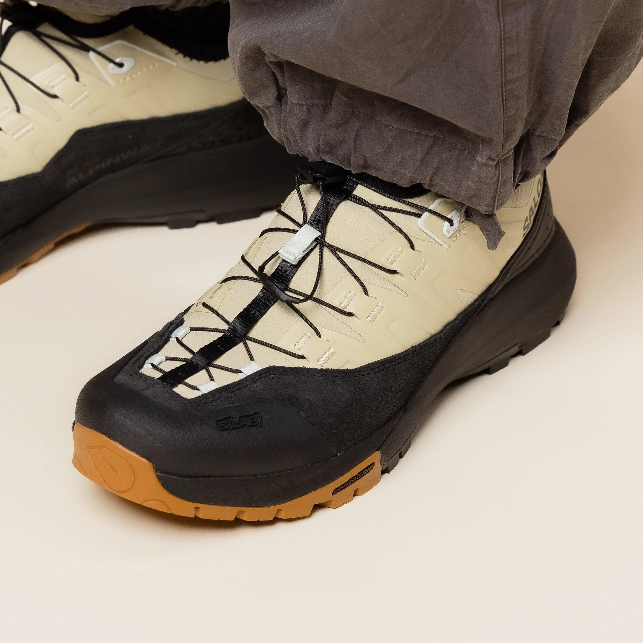 Durable Hiking Fit quick dry Salomon Advanced - Alpinway Advanced - Pale Olive Green / Black / Ice Flow