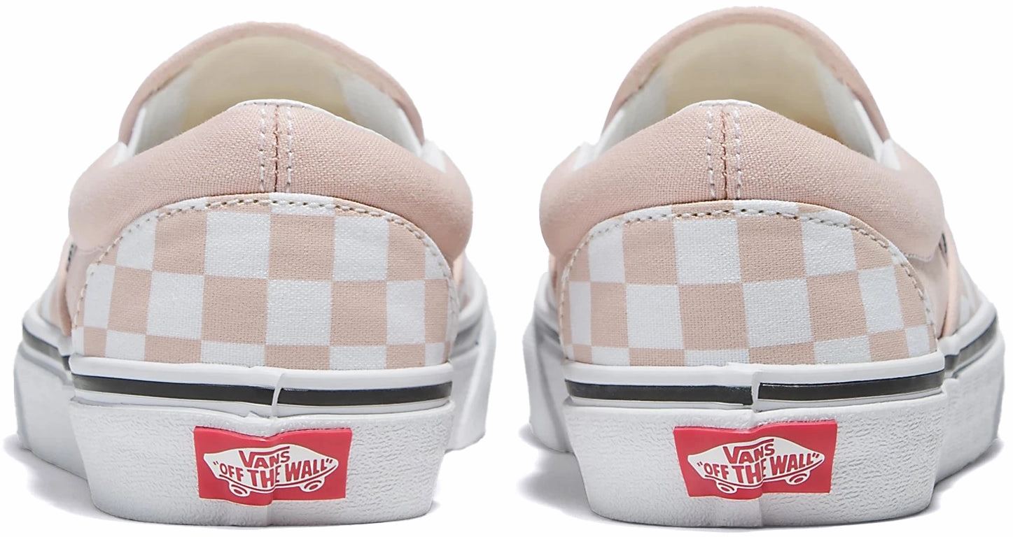 Neutral Base Vans Classic Slip-On Checkerboard Rose Smoke