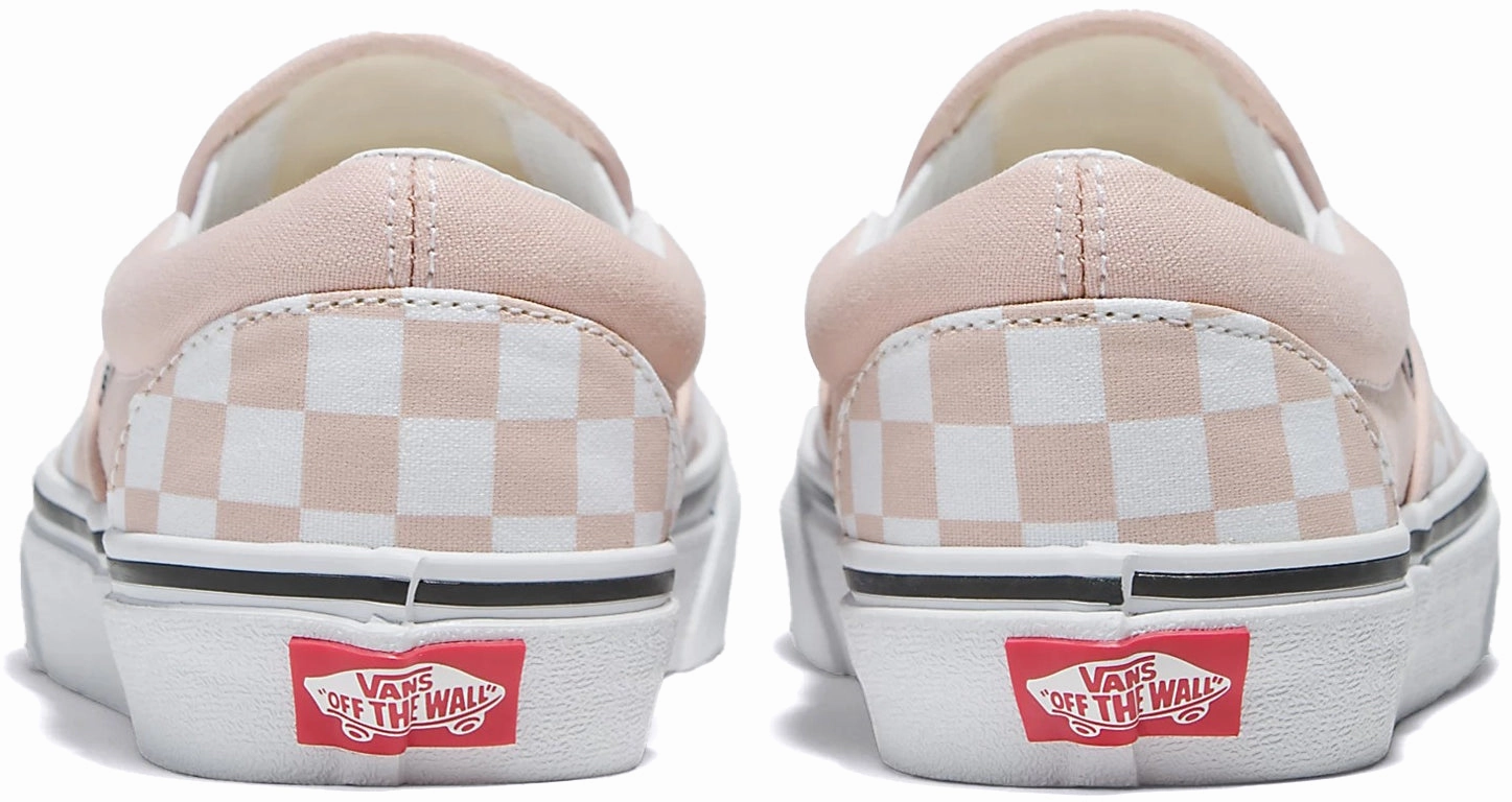 Neutral Base Vans Classic Slip-On Checkerboard Rose Smoke