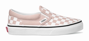 Cool Pop Vans Classic Slip-On Checkerboard Rose Smoke