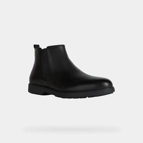 Geox Men's Spherica ec11 Chelsea Boots Black Easy Maintenance Custom Fit
