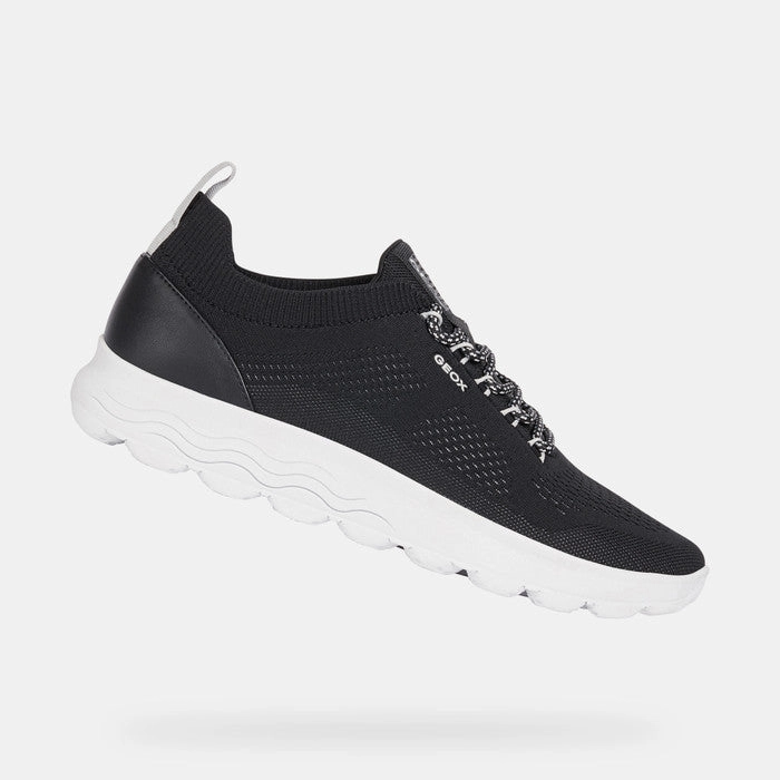 Geox Men's U Spherica Lace Up Sneaker Black Streamlined wear Ergonomic Insole