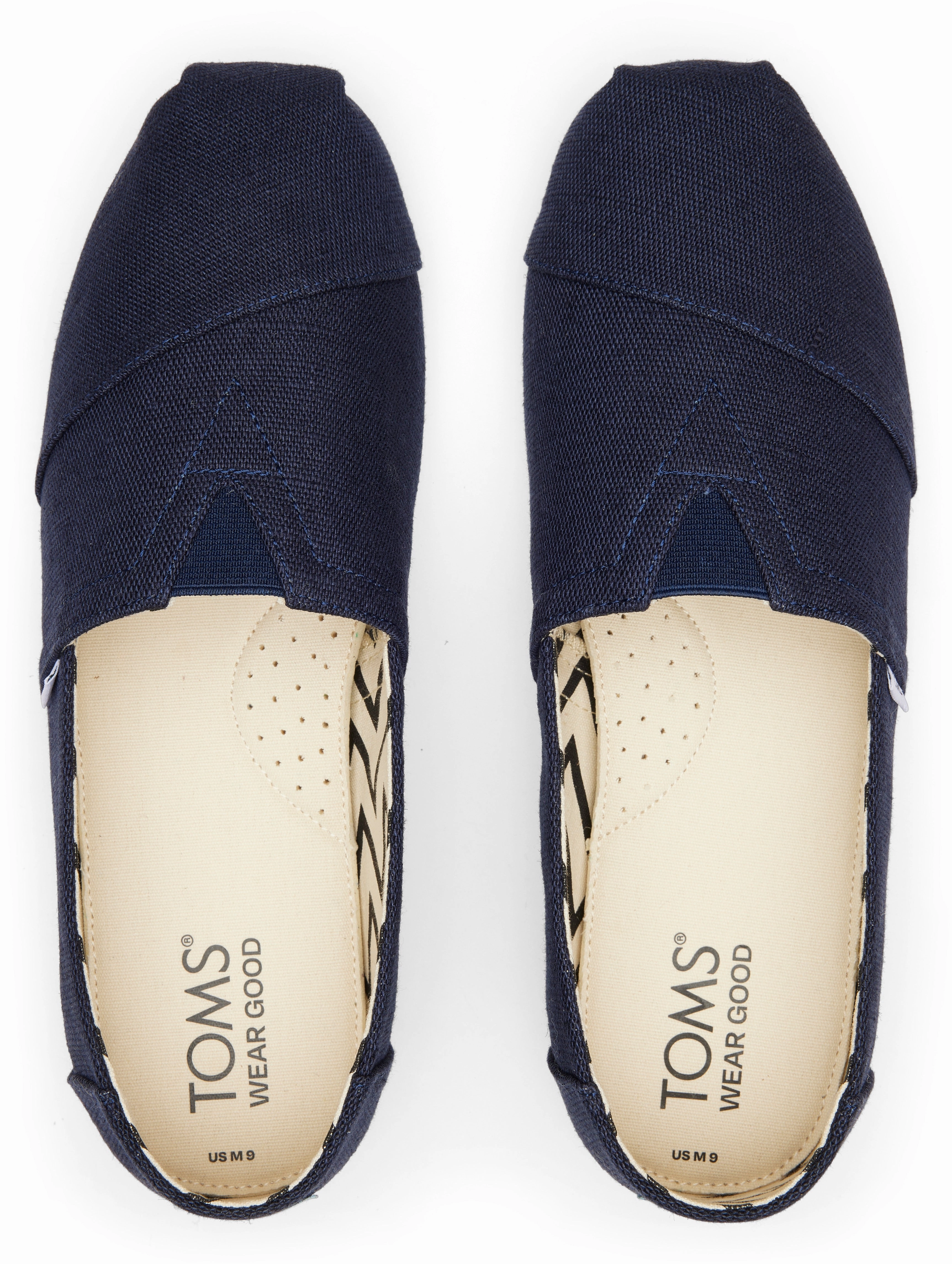 Sky Blue heel cup Men's Alpargata Classic - Navy Canvas