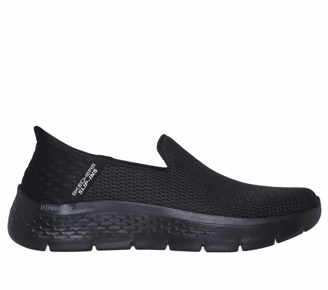 Skechers Women's GO WALK Flex-Relish Slip-ins Hands Free All Black Run Fast Matte Finish