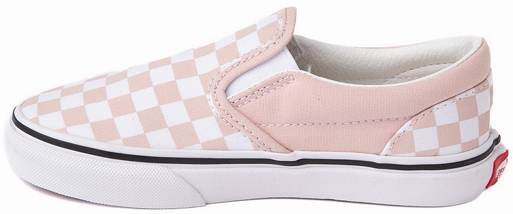 Vans Kids Classic Slip-On Checkerboard Rose Smoke Hot Day