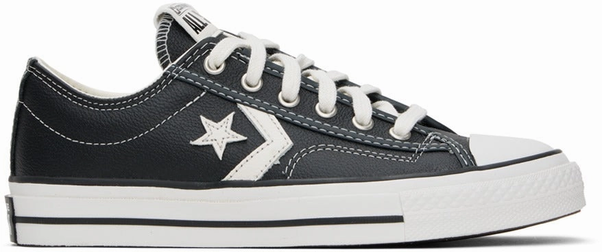 Converse Star Player 76 Low Top Black Leather Peak Mode Stride Bold