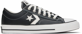 Converse Star Player 76 Low Top Black Leather Peak Mode Stride Bold