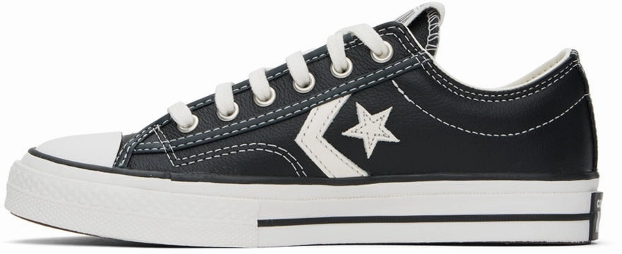 Fresh Drop Firm Edge Converse Star Player 76 Low Top Black Leather