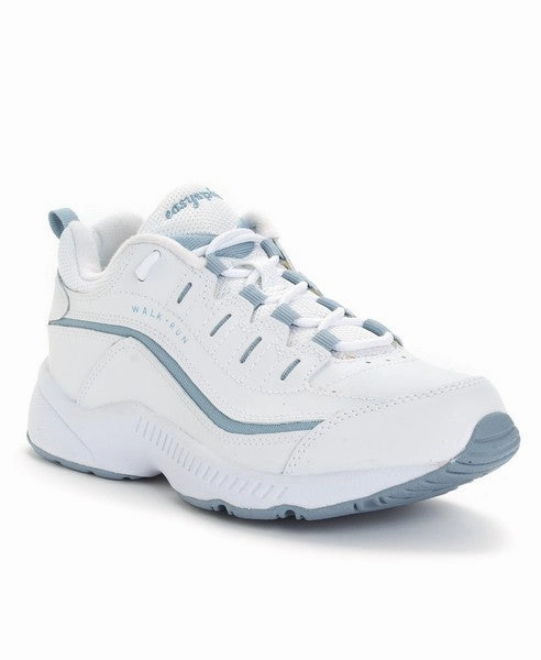 Easy Spirit Women's Romy Walking Shoes White/Light Blue Leather Easy Styling Elegant shock absorption