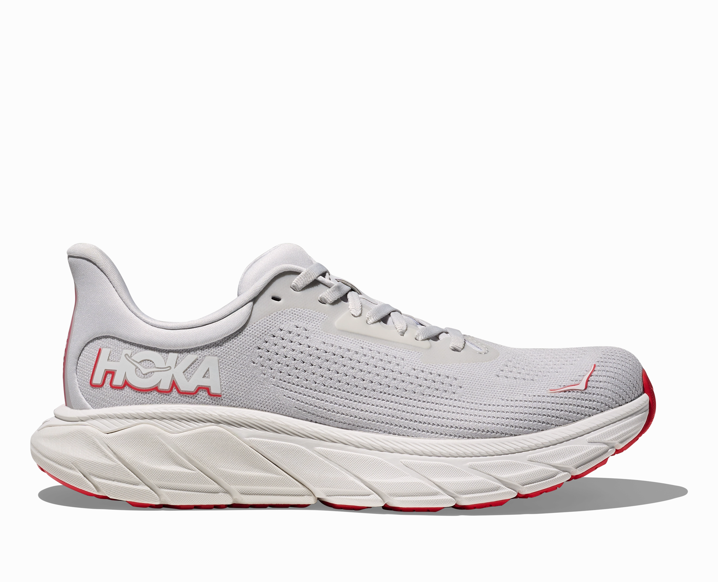 Hoka One One Womens Arahi 7 COSMIC GREY / RUBY RED Soft Pad