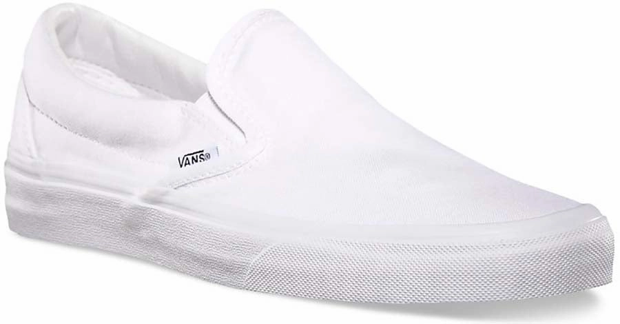 Customizable Slip-On - White Shiny Tone