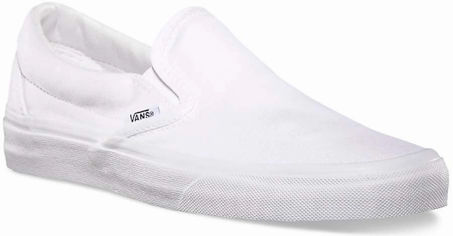 Customizable Slip-On - White Shiny Tone