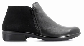 Soft Step Zip Closure Naot Women's Helm Aura Bootie Black Raven/Black Suede