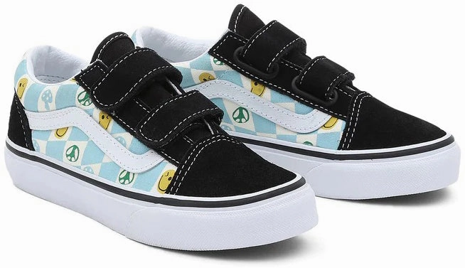 Waterproof kids' items Shock Resistance Vans Kids Old Skool V Melted Check Black/Multi