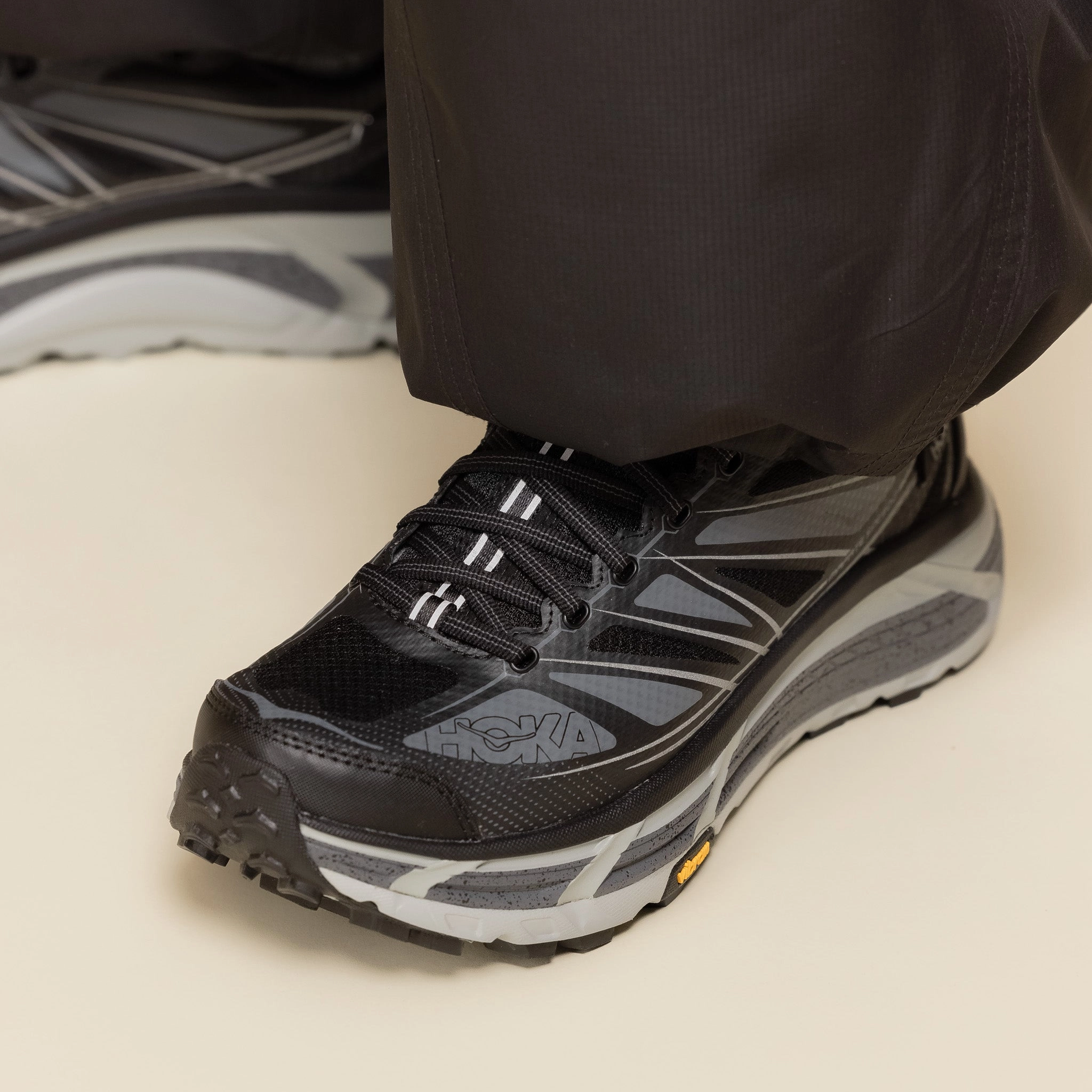 Hoka - Mafate Speed 2 Origins - Black / Castlerock running in cold weather shoes