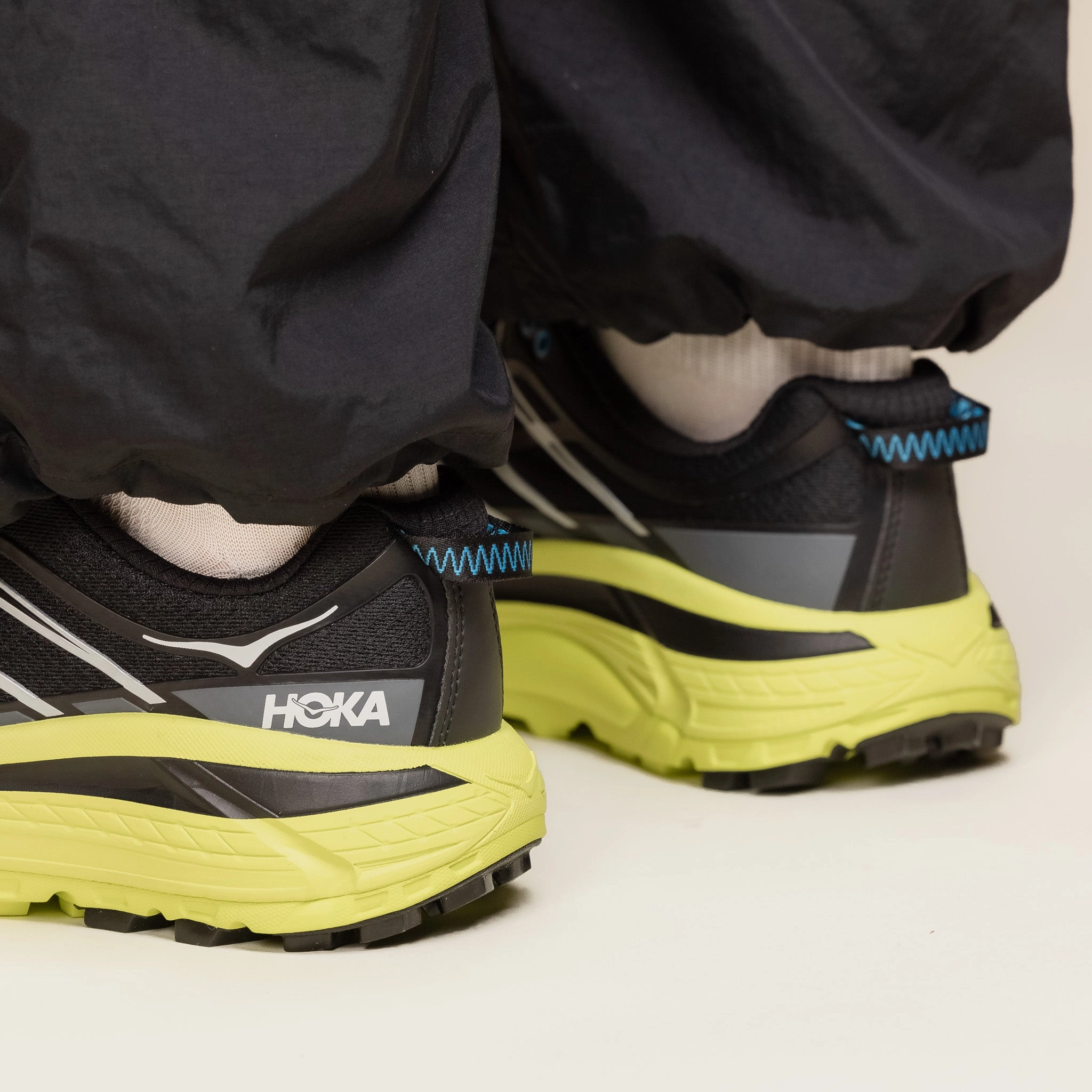 Ventilated Hoka - Mafate Three2 - Black / HOKA Citrus