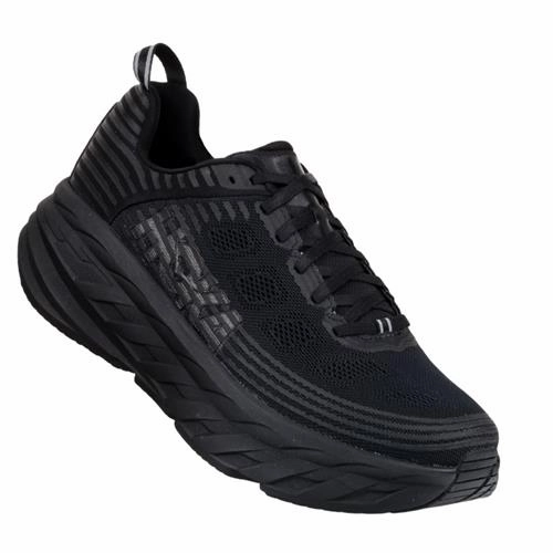 Hoka One One Men's Bondi 6 Sneaker Black/White Stable Feel