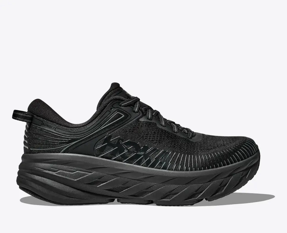 Night Run Ultra Soft Insole Hoka One one Men's Bondi 7 Sneaker Black/Black