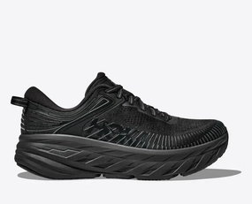 Easy Style Stitch Down Technique Hoka One one Men's Bondi 7 Sneaker Black/Black
