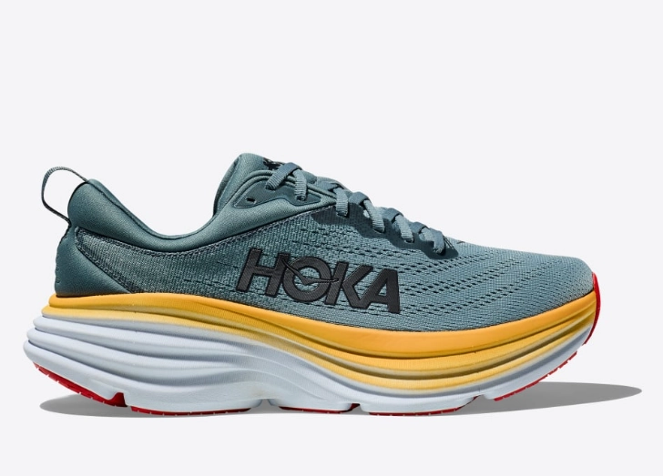 Hoka One One Men's Bondi 8 Sneakers Goblin Blue / Mountain Spring Flexible Torsion System