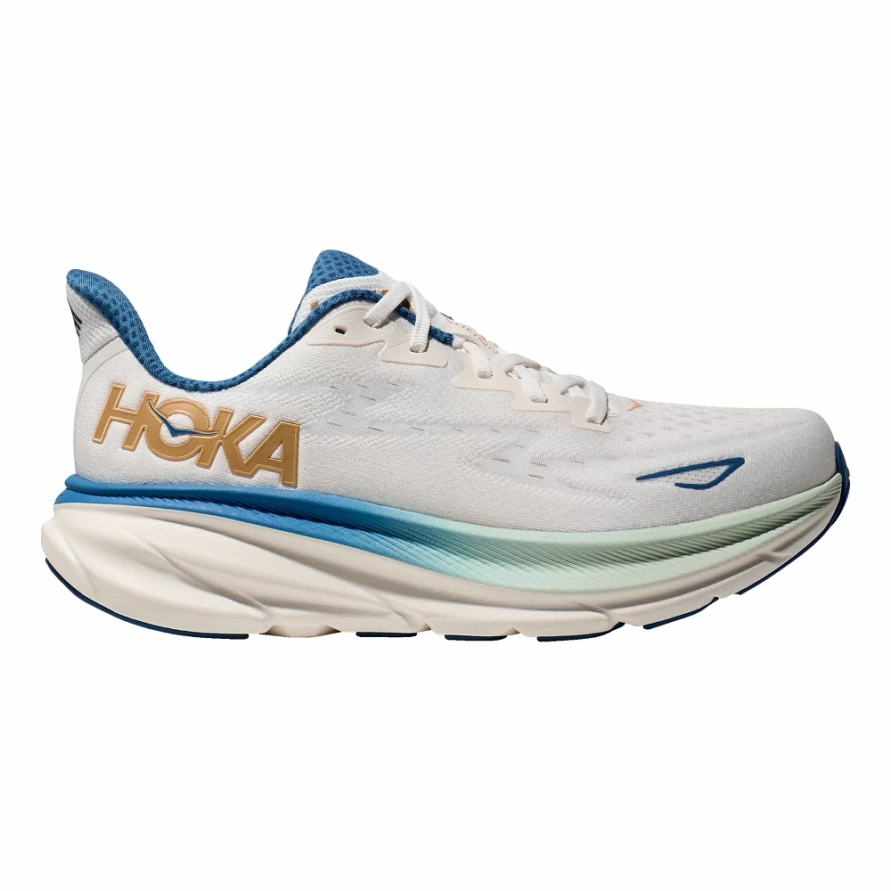 Hoka One One Men's Clifton 9 Sneaker Frost/Gold Quick Adaptation Comfort Enhancement
