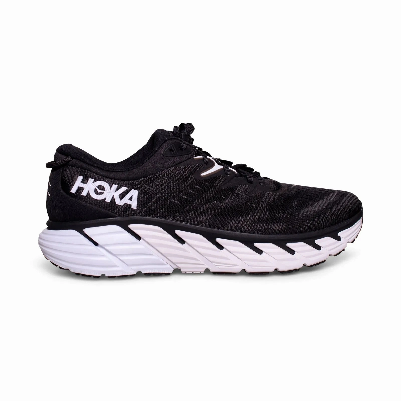 Hoka One One Men's Gaviota 4 Sneaker Black/White Quick Feel Lateral Stability
