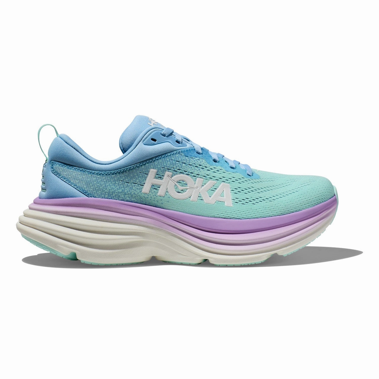 Hoka One One Women's Bondi 8 Sneaker Airy Blue/Sunlit Ocean Fitness Ready