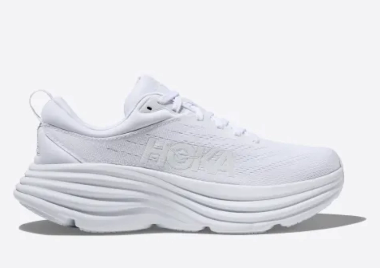 Hoka One One Women's Bondi 8 Sneaker White/White Step Fit