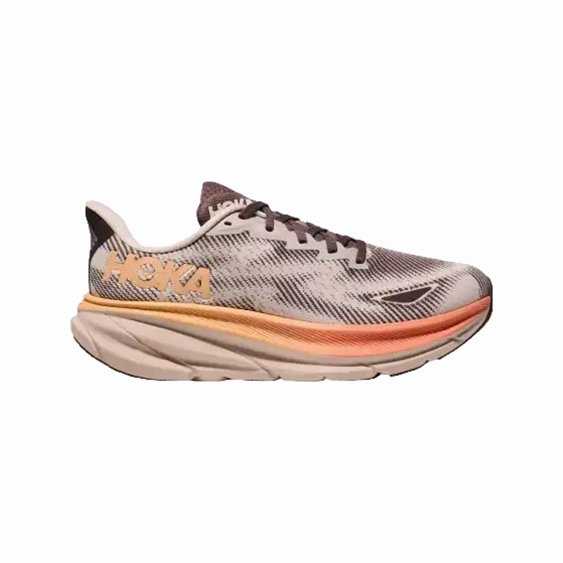 Adjustable Fit System Hoka One One Women's Clifton 9 GTX Sneaker Cosmic Pearl / Smoky Quartz