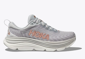 Reinforced Stitching Seamless Fit Hoka One One Women's Gaviota 5 Sneaker Harbor Mist / Rose Gold