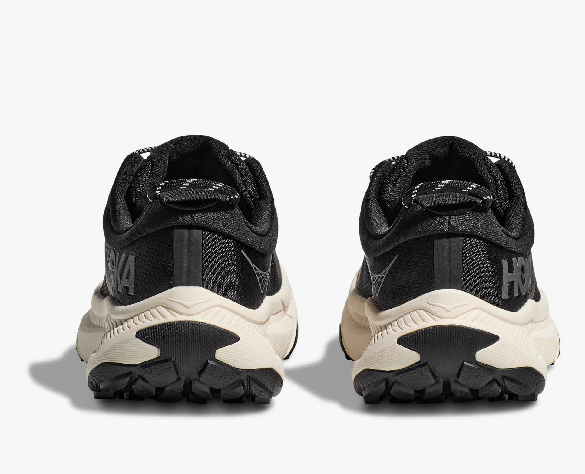 Hoka One One Women's Transport Sneaker Black/Alabaster Carbon Fiber Inlay Gel Infused Cushioning