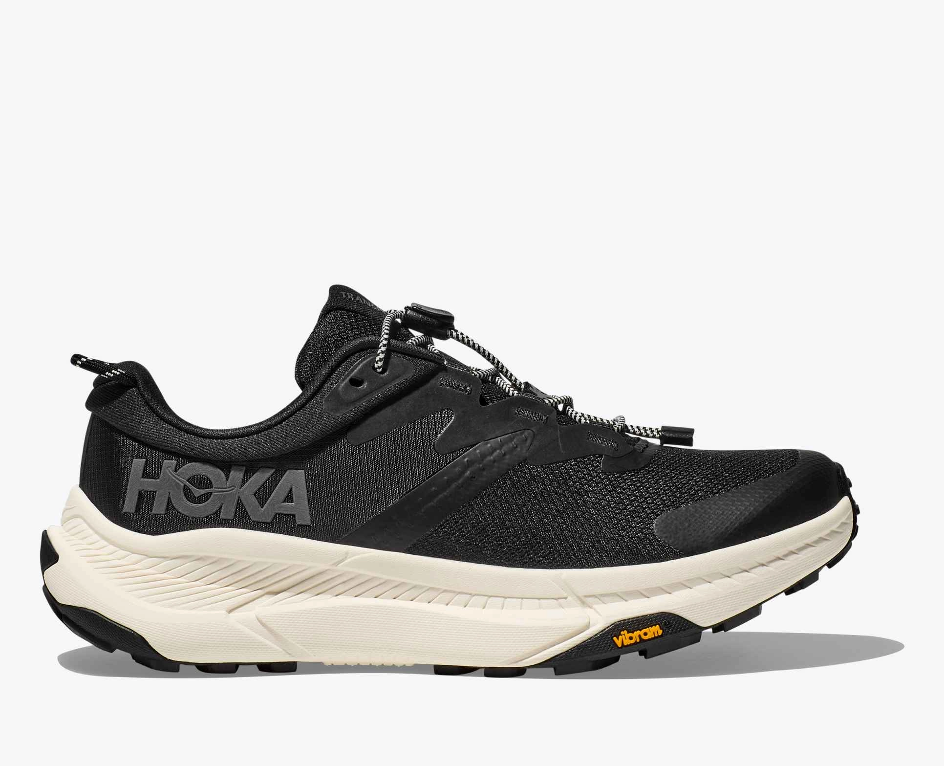 Microperforated Upper Hoka One One Women's Transport Sneaker Black/Alabaster