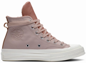 Matte Edge Canvas Cool Converse Chuck Taylor All Star 1970s Hi Top Stone Mauve/ Terra Blush