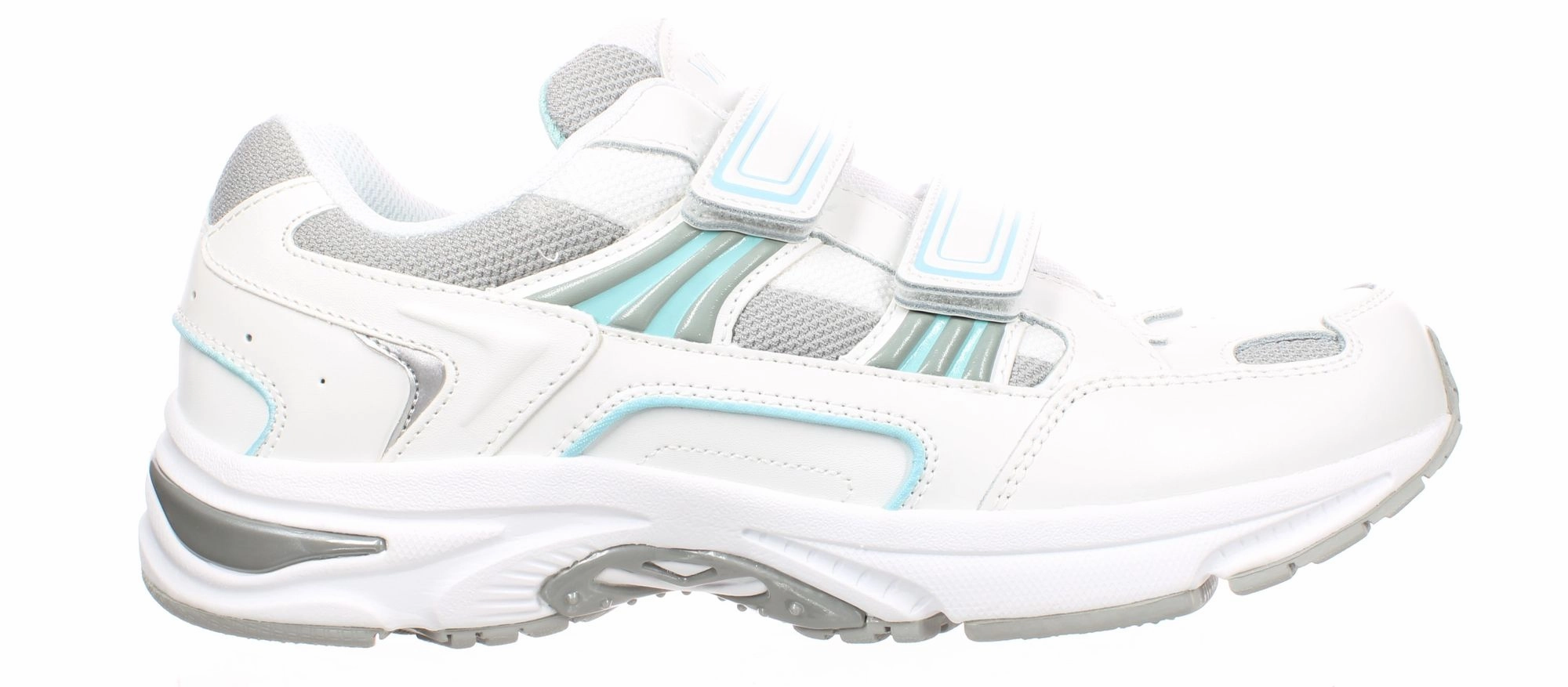 Sock Like Fit Tech Torsion Stability Systems Vionic Women's Tabi Walk Velcro Sneakers White/ Blue