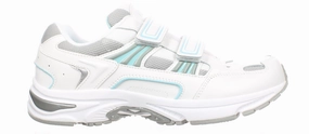 All-day arch support Shock Dispersing Tech Vionic Women's Tabi Walk Velcro Sneakers White/ Blue