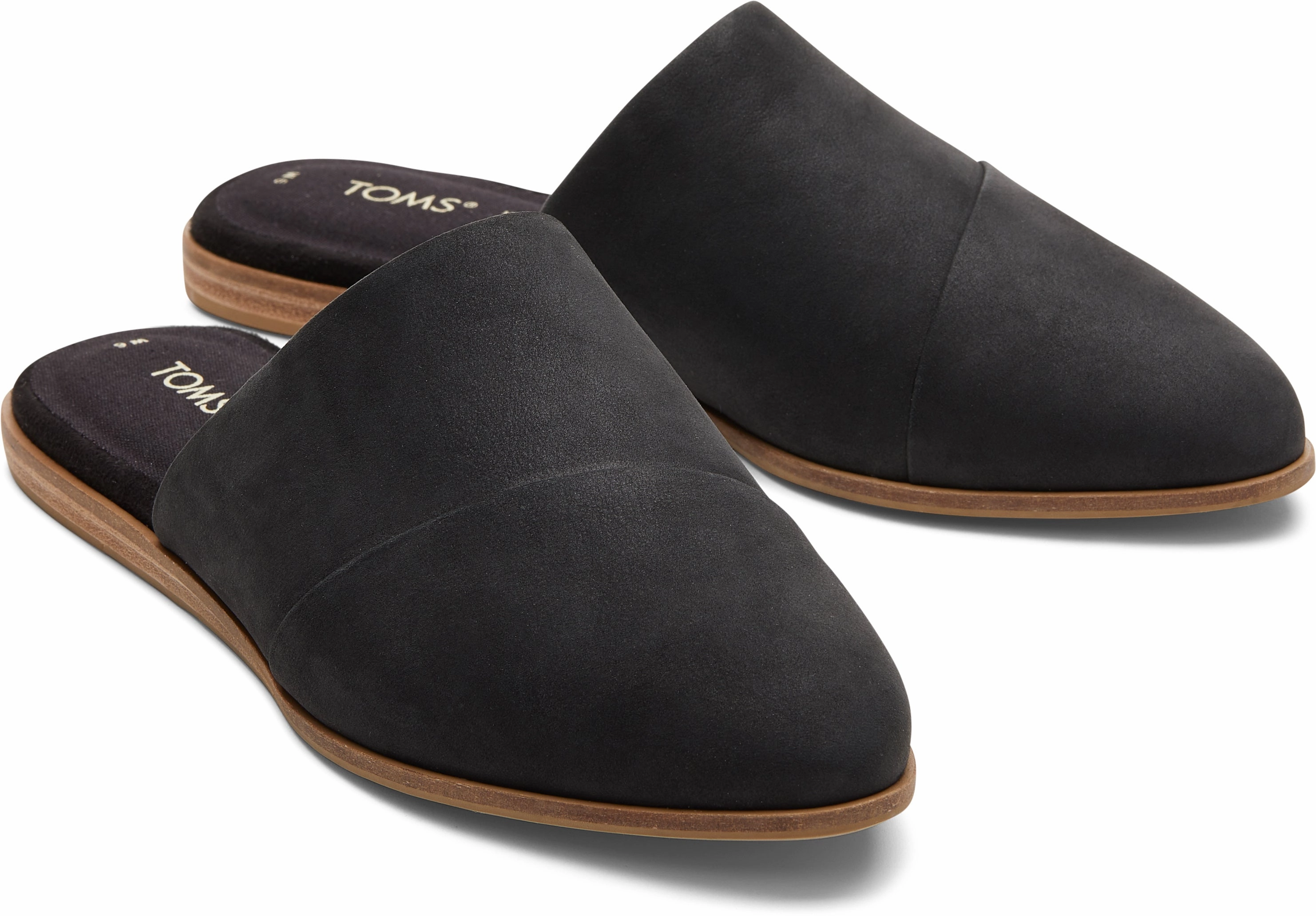 Timeless Comfort Airy Fit Jade Slip On Flat - Black Leather