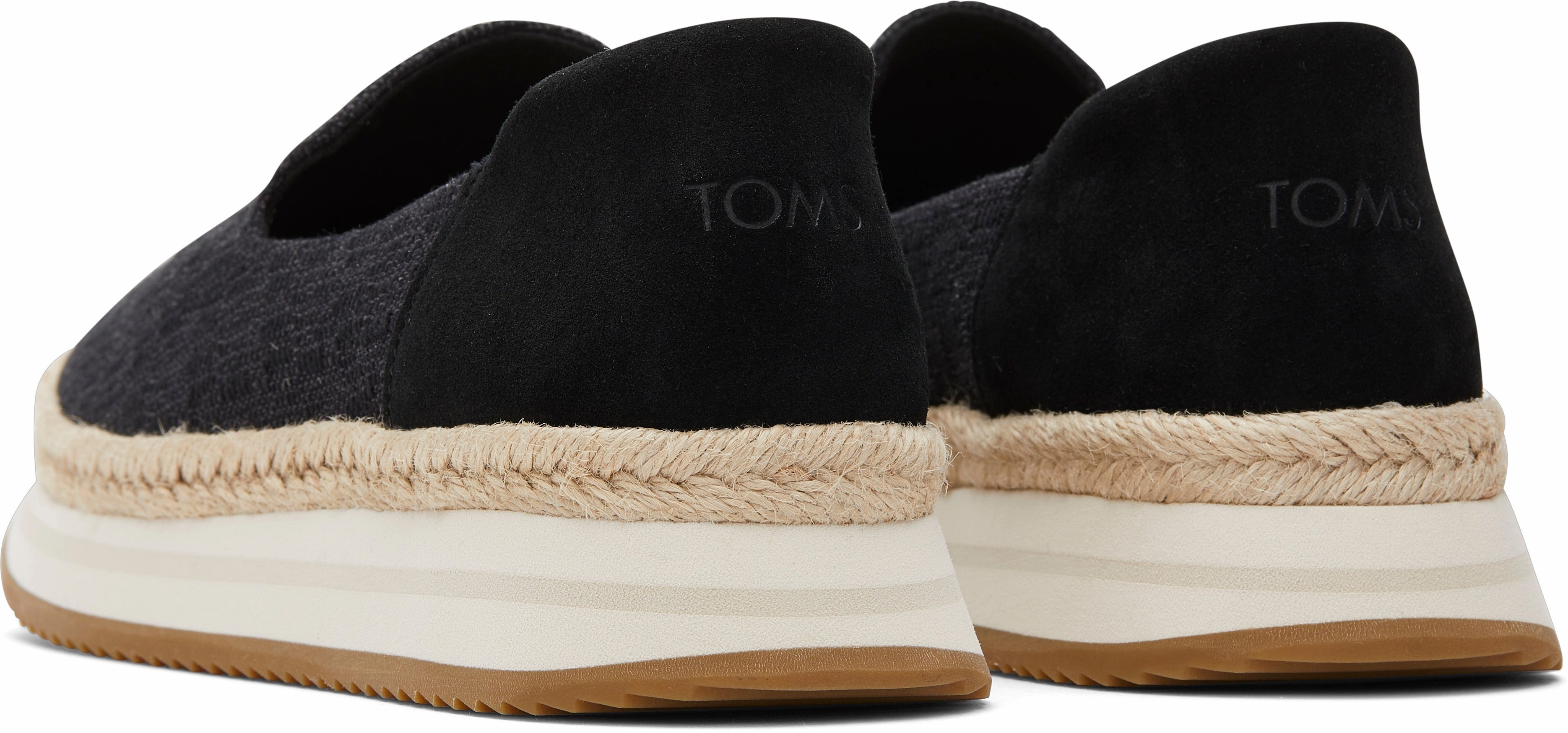 Jocelyn Espadrille Sneaker - Black Slub/Suede Recycled Polyester