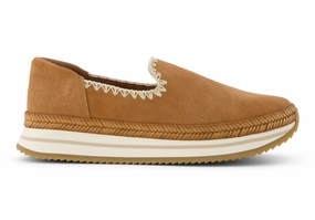 Foam Comfort Jocelyn Espadrille Sneaker - Brown Sugar Suede/Deco Stitch