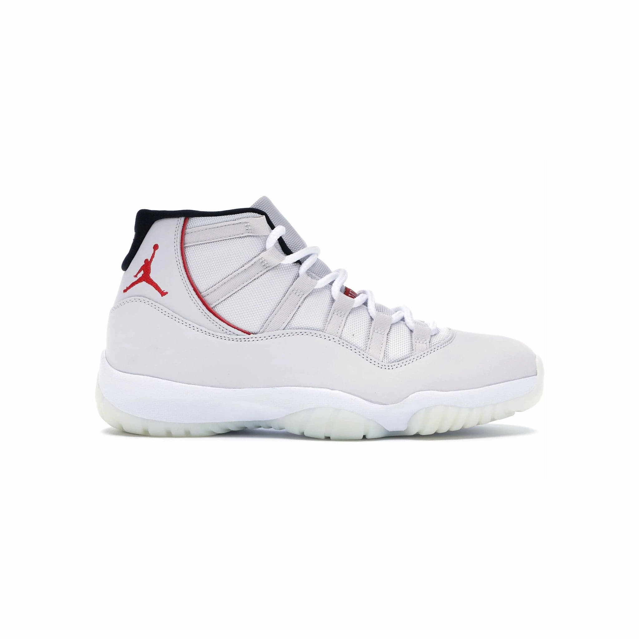 Jordan 11 Retro Platinum Tint adjustable lacing system