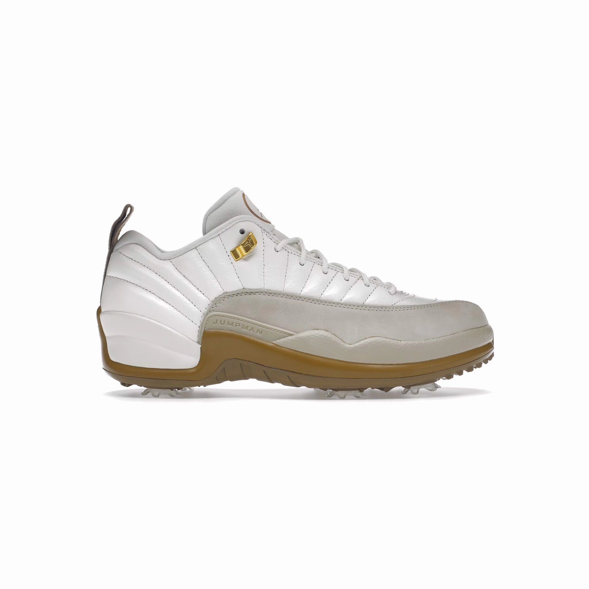 Jordan 12 Retro Low Golf Driftwood Dynamic Traction Outsoles Impact Resistant Midsole