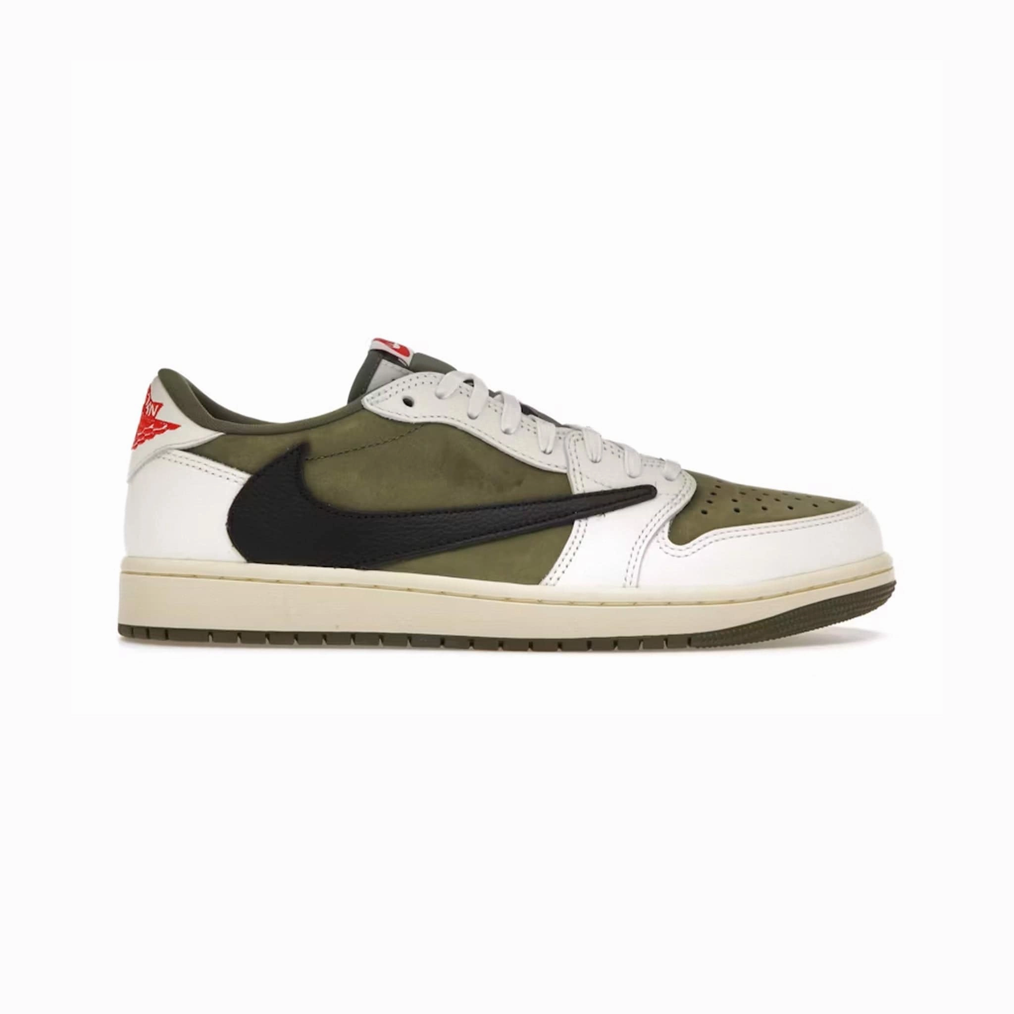 Jordan 1 Low Retro OG Travis Scott Medium Olive Simple Edge Compression Activated Fit