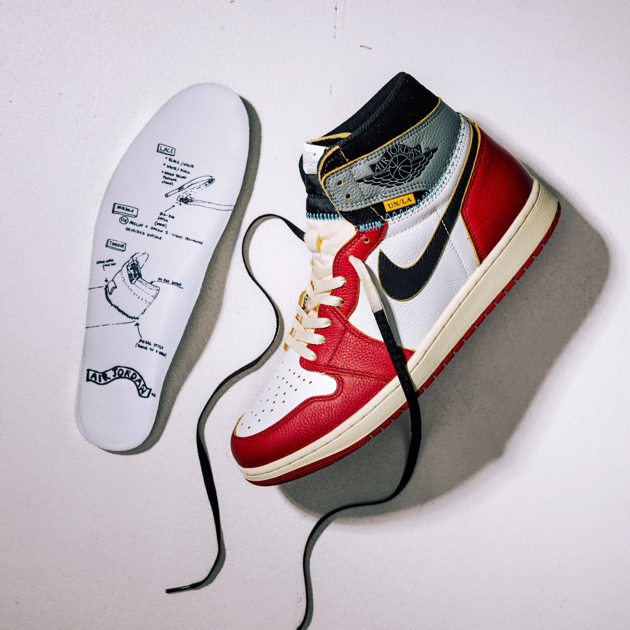 Retro Style Subtle design Jordan 1 Retro High OG SP Union LA Chicago Shadow