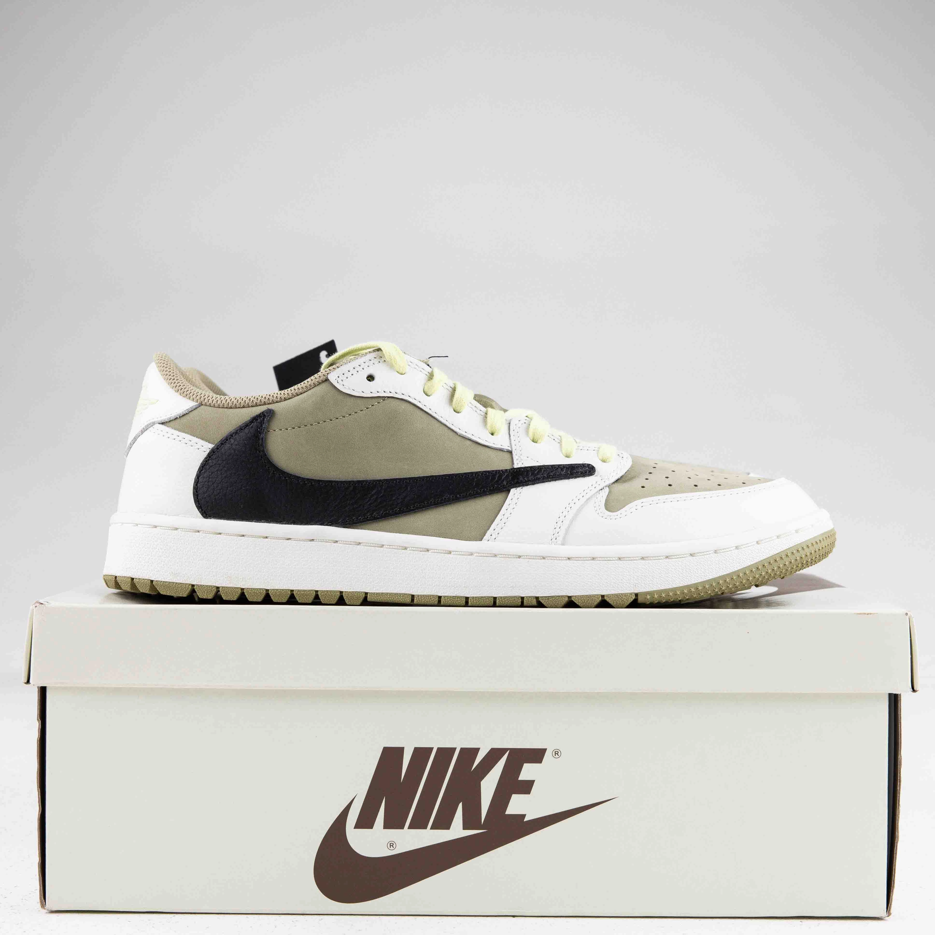 Smooth ride Action Fast Jordan 1 Retro Low Golf Travis Scott Neutral Olive - Used - 2906