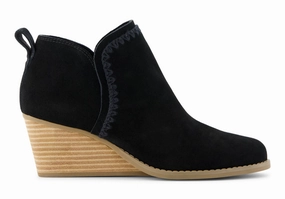 Kaia Ankle Boot - Black Suede Toe box