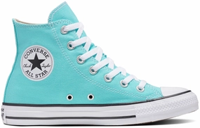 Cool Pop Durable Converse Chuck Taylor All Star Hi Top Double Cyan