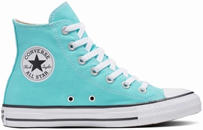 Cool Pop Durable Converse Chuck Taylor All Star Hi Top Double Cyan